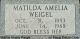 Weigel, Matilda Amelia